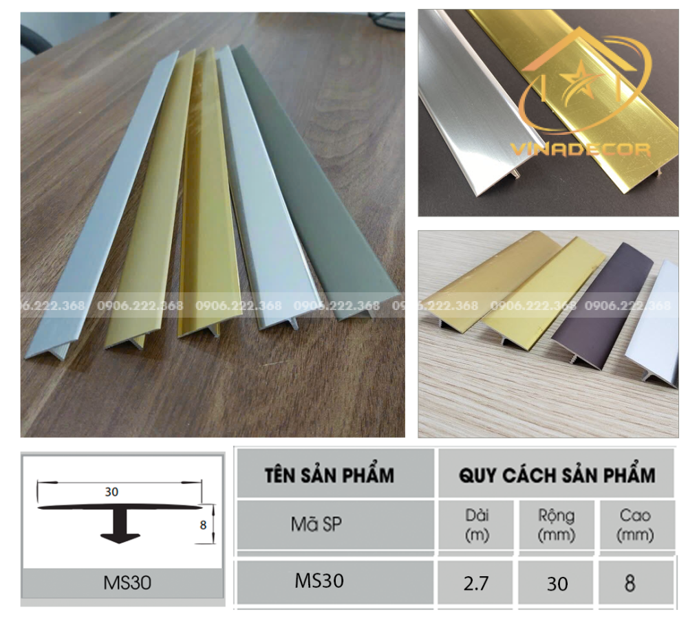 NẸP T30 NHÔM