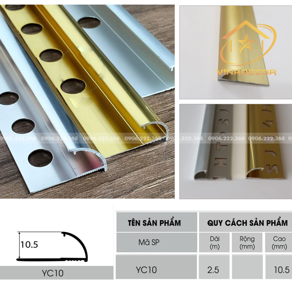 NẸP GÓC TRÒN YC10